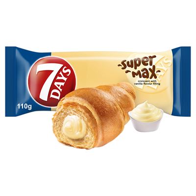 7DAYS Super Max Rogalik z nadzieniem o smaku waniliowym 20 x 110 g