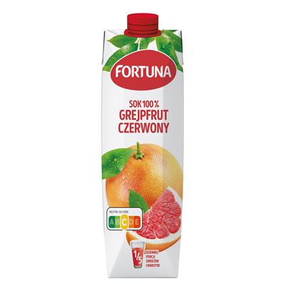 FORTUNA Sok 100% czerwony grejpfrut 6 x 1 l