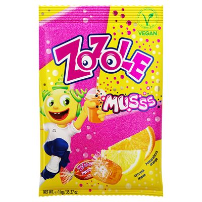 ZoZoLE Musss Cukierki musujące cytryna i pomarańcza 1 kg