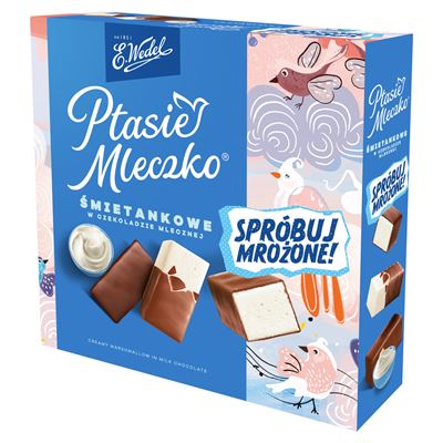 E. Wedel Ptasie Mleczko śmietankowe w czekoladzie mlecznej 340 g