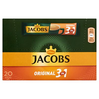 JACOBS 3 w 1 Original Kawa rozpuszczalna w saszetkach 20 x 15 g