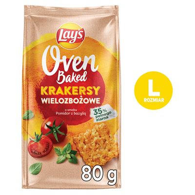 Lay's Oven Baked Krakersy Pomidor z bazylią 80g