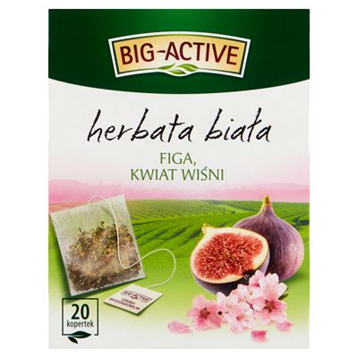 BIG-ACTIVE Herbata biała figa, kwiat wiśni 20 kopert 30g