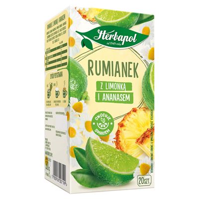 Herbapol Rumianek z limonką i ananasem 20 torebek 30 g