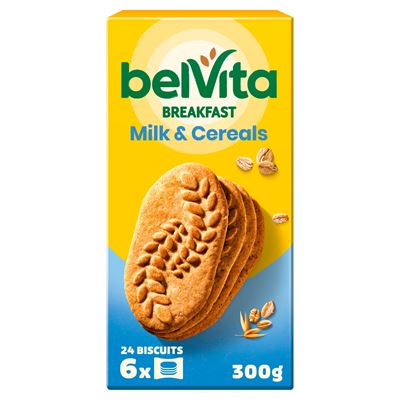 belVita Śniadanie Zboża + mleko (6x4 sztuki) 300g