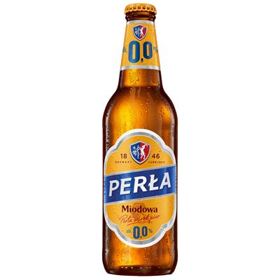 PERŁA Piwo bezalkoholowe Miodowa 0% 20 x 500 ml butelka bezzwrotna