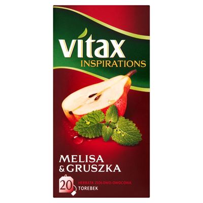 VITAX Inspirations Herbata ziołowo-owocowa melisa&gruszka 20 torebek 40g
