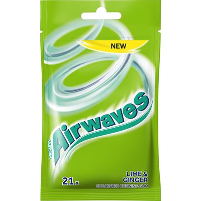 Airwaves Gumy do żucia lime & ginger 21 drażetek 29 g