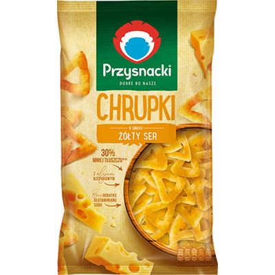 Przysnacki Chrupki o smaku żółtego sera 130 g