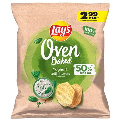 Lay's Oven Baked Chipsy o smaku jogurtu z ziołami 40 g