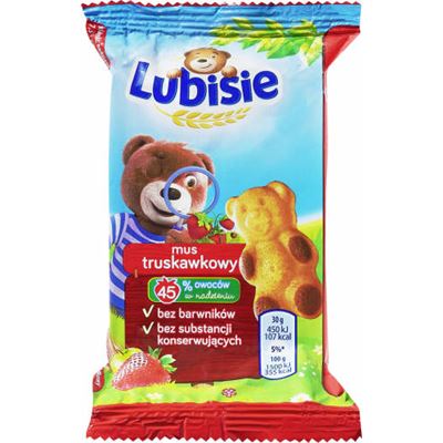 LU Lubisie z nadzieniem jabłkowo-truskawkowym 24 x 30 g