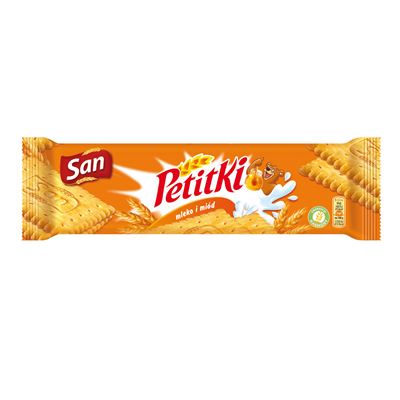 San Petitki Herbatniki mleko i miód 144g