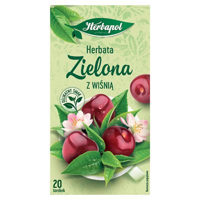 Herbapol Herbata zielona kwitnąca wiśnia 20 torebek 30g