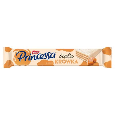 Princessa biała Wafel o smaku krówki 40g
