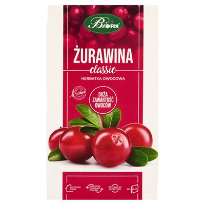 BIFIX Herbatka owocowa classic żurawina 20 torebek 50g
