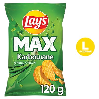 Lay's Chipsy karbowane Zielona cebulka 120g