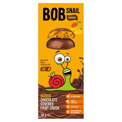 BOB SNAIL Przekąski mango w czekoladzie 30g