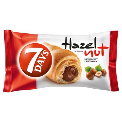 7DAYS Croissant z nadzieniem z orzechów laskowych 60 g