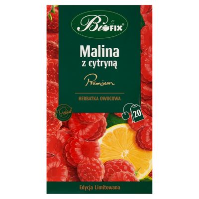 BIFIX Herbatka owocowa premium malina z cytryną 20 torebek 40g