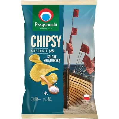 PRZYSNACKI Chipsy z solą morską 130 g