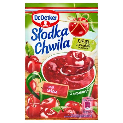 Dr.Oetker Słodka Chwila Kisiel z kawałkami owoców smak wiśnia 31,5g
