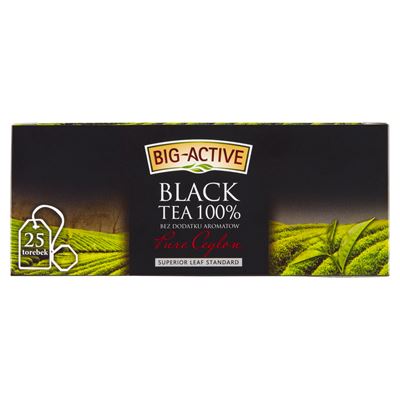 BIG-ACTIVE Pure Ceylon Black Tea 100% 25 torebek 38g