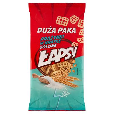 ŁAPSY Prażynki w kratkę solone 110g