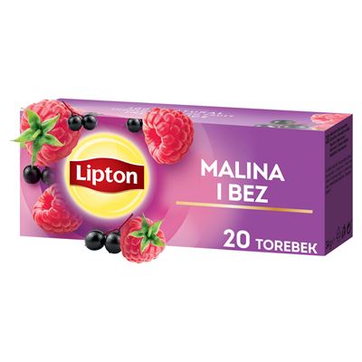 Lipton Herbata owocowa malina i bez 20 torebek 32g
