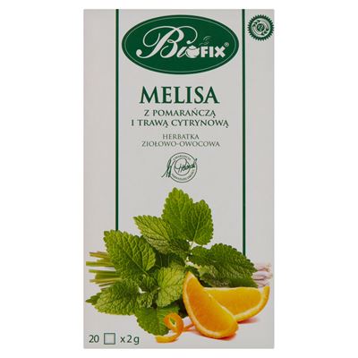 BIFIX Melisa z pomarańczą i trawą cytrynową 20 torebek 40g