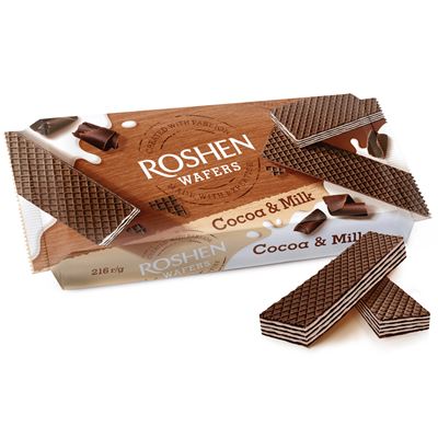 ROSHEN Wafers cocoa&milk 216g