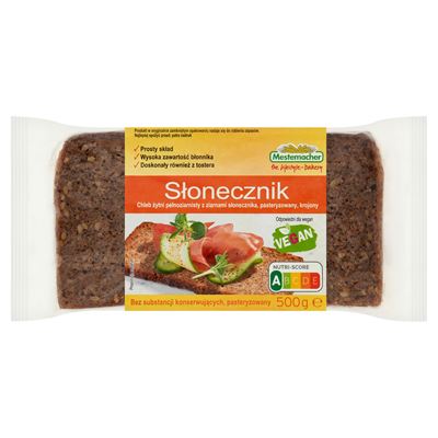 Mestemacher Chleb żytni pełnoziarnisty z ziarnem słonecznika 500 g