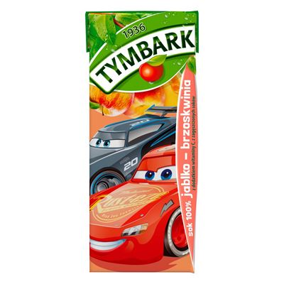 TYMBARK Sok 100% jabłko-brzoskwinia 27 x 200 ml