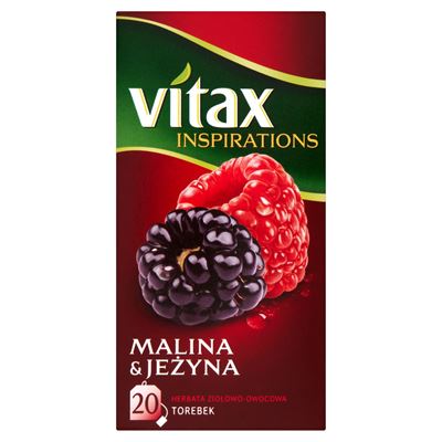 VITAX Inspirations Herbata ziołowo-owocowa malina&jeżyna 20 torebek 40g