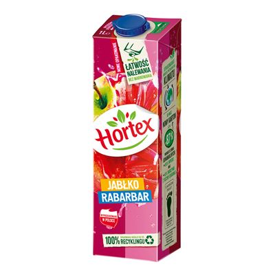 Hortex Jabłko rabarbar Napój niegazowany 6 x 1 l
