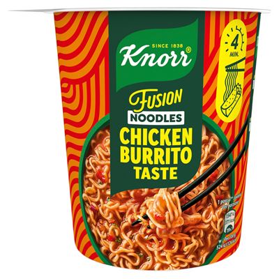 Knorr Danie w kubku Makaron z kurczakiem o smaku burrito 89 g