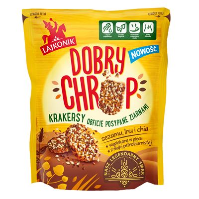 LAJKONIK Dobry Chrup Krakersy z ziarnami 100g