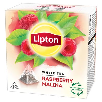 Lipton Herbata biała Malina 20 piramidek 30g