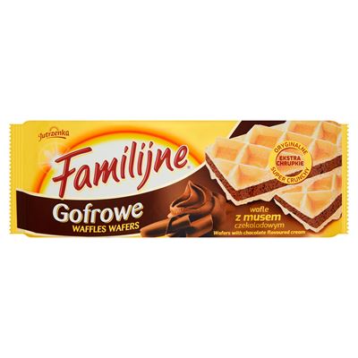 FAMILIJNE Gofrowe wafle z musem czekoladowym 130g