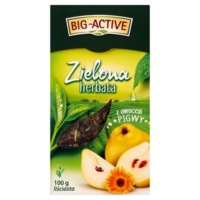 BIG-ACTIVE Zielona herbata z owocem pigwy liściasta 100g