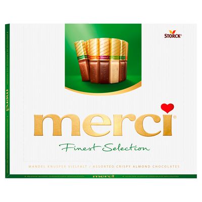 merci Finest Selection Assorted Crispy Almond Chocolates 10 x 250 g