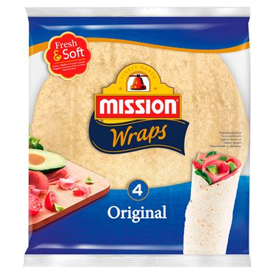MISSION Wraps Original Tortilla z mąki pszennej (4 sztuki) 245 g