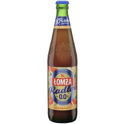 ŁOMŻA Grejpfrut Piwo bezalkoholowe 20 x 500 ml butelka bezzwrotna