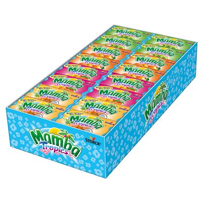 MAMBA Tropics gumy rozpuszczalne o smakach owocowych 48x27g