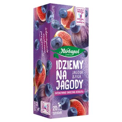 Herbapol Herbatka owocowa o smaku czarnej jagody i figi 20 torebek 40g