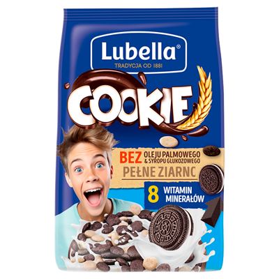 Lubella Płatki Cookie czekolada-wanilia 400 g