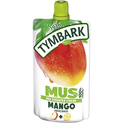 TYMBARK Mus 100% owoców mango jabłko banan 12 x 120 ml