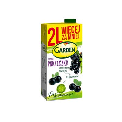 GARDEN Napój czarna porzeczka 6 x 2 l