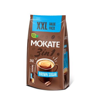 MOKATE Kawa 3w1 brown sugar 24 saszetki 408g