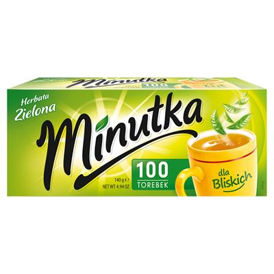 minutka Herbata zielona 100 torebek 140g
