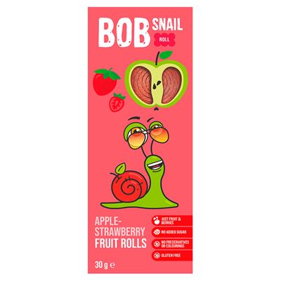 BOB SNAIL Roll Przekąski jabłkowo-truskawkowe 30g